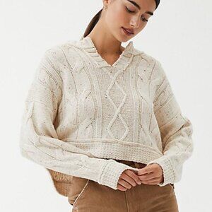 Urban Outfitters Hazel Cable Knit Sweater - Neutral - Size Medium